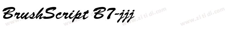 BrushScript B7字体转换